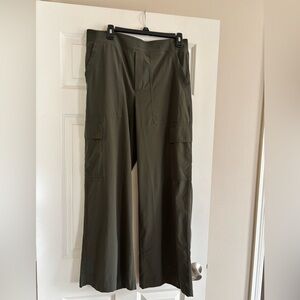 Athleta Sage Green Brooklyn Wide Leg Cargo Pants